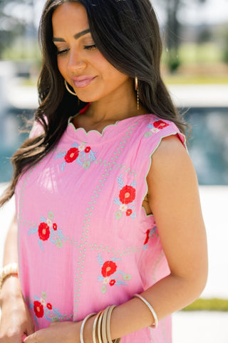 The Daisy Drift Dress - Pink - Instyle Boutique