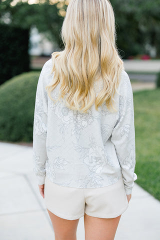 Well Prepared Beige Floral Sweater