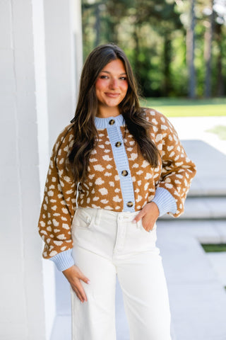 Bambi Spotted Chunky Cardigan - Instyle Boutique
