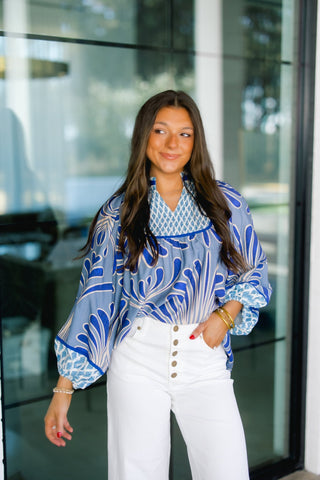 Blue Waters Printed Top - Instyle Boutique
