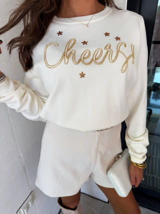 Let's Celebrate Cream Sweater