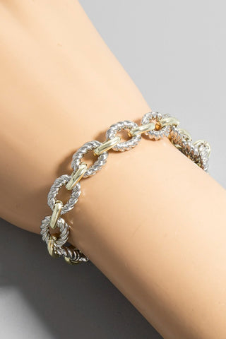Two Tone Magnetic Clasp Bracelet