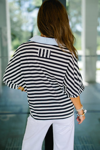The Prep School Top-Black - Instyle Boutique