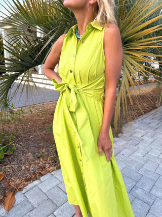 Citrus Grove Belted Midi Dress - Instyle Boutique
