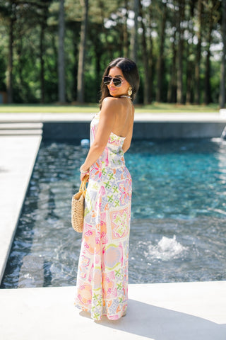 Lime Blossom Maxi Dress