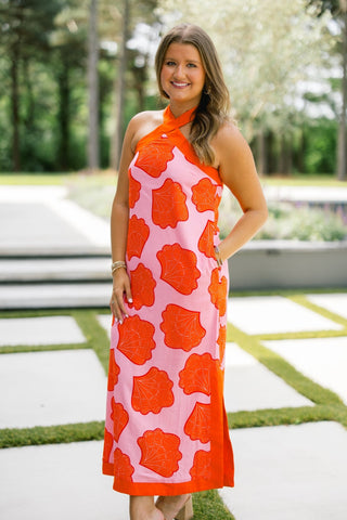 In Your Dreams Pink Halter Maxi - Instyle Boutique