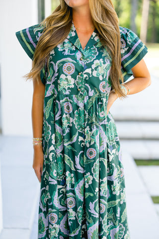 Girls Day Green Midi Dress