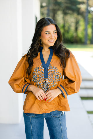 The Color Of Fall Camel Top