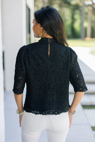 Loving Summer Lace Top - Black - Instyle Boutique