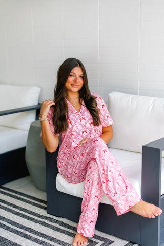 Pink and Red Bow Pajama Set *PREORDER*