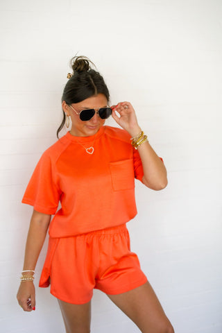 All The Attention Coral Set - Instyle Boutique