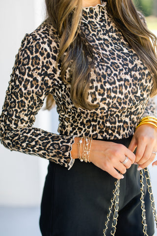 Wild Instinct Leopard Turtleneck