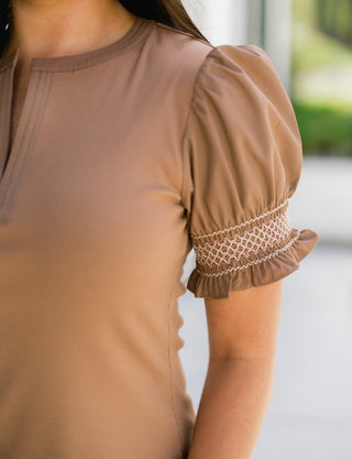 Cleo Smocked Puff Sleeve Top - Instyle Boutique