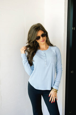Barely Brushed Sky Knit Top - Instyle Boutique