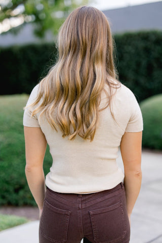 Barely There Beige Sweater Top - Instyle Boutique
