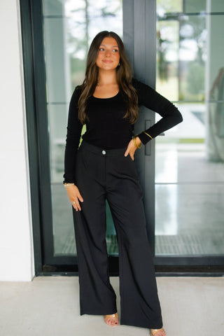 Betsy Black Wide Leg Pants - Instyle Boutique