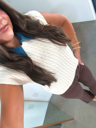 Forever Chic Cable Knit Sweater Top - Instyle Boutique