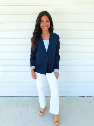 Out Of Office Dark Navy Blazer - Instyle Boutique