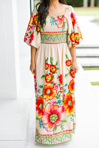 Out Of The Ordinary Ecru Dress