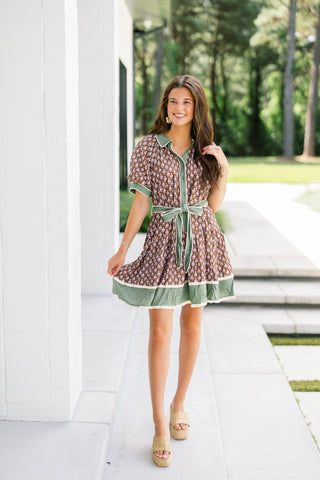 Fresh Air Brown Floral Dress