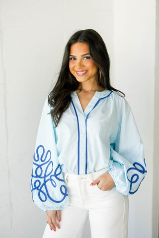 Runaway With Me Blue Top - Instyle Boutique