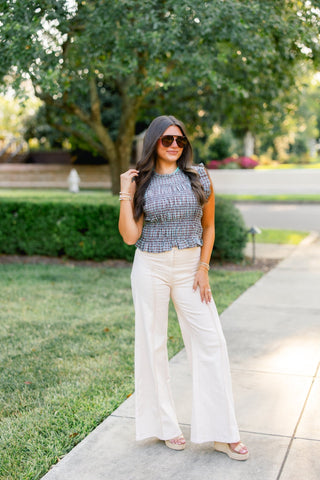 The Ecru Moment Flares - Instyle Boutique
