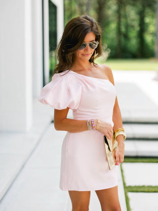 Blushing Belle One Shoulder Dress - Instyle Boutique