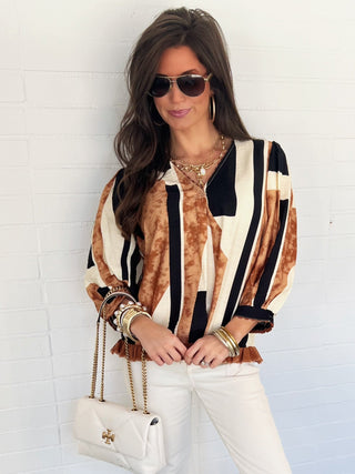 Desert Daydream Striped Top - Instyle Boutique