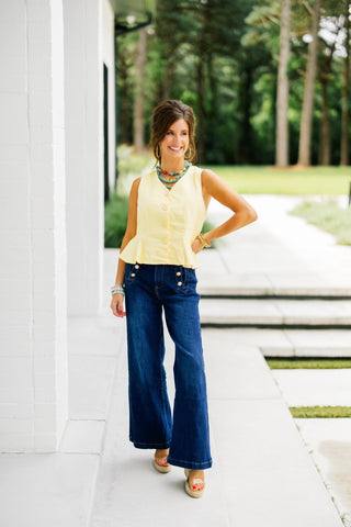 Sunshine Vibes Yellow Vest - Instyle Boutique