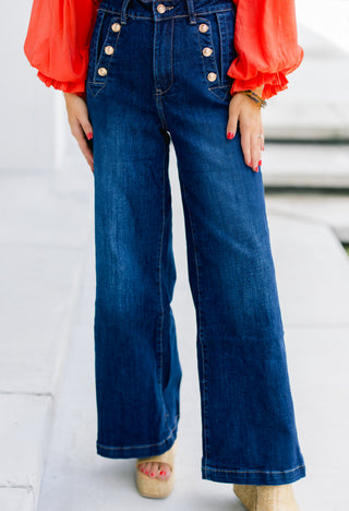 Anchor Away Wide-Leg Denim