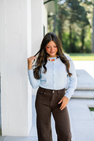 Izzy Ice Blue Sweater - Instyle Boutique