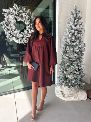 For The Drama Burgundy Dress