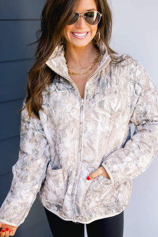 Cozy Cloud Dark Camo Jacket - Instyle Boutique