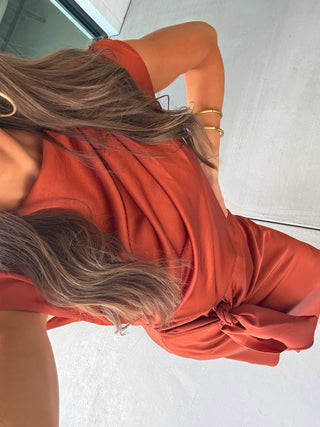Ember Glow Asymmetrical Dress - Instyle Boutique