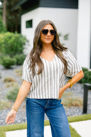 So Little Time Striped Top
