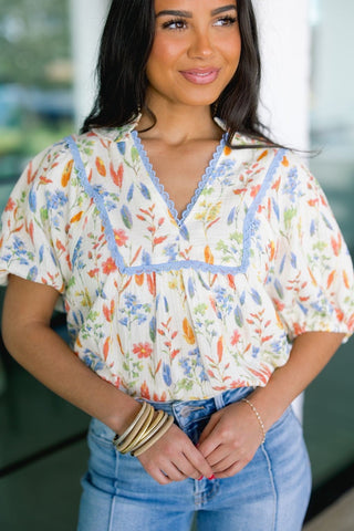Watercolor Garden Top - Instyle Boutique