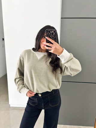 Over You Olive Thermal Top - Instyle Boutique