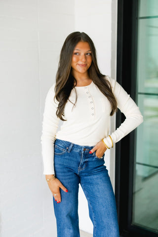 Barely Brushed Cream Knit Top - Instyle Boutique