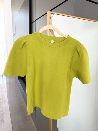 Be Bright Olive Knit Top - Instyle Boutique