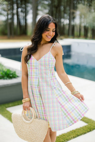 Rainbow Sherbet Tie - Strap Dress - Instyle Boutique