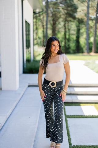 Cropped Polka Dot Demi Flare - Instyle Boutique
