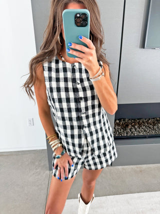 Gameday Ready Black Gingham Set - Instyle Boutique