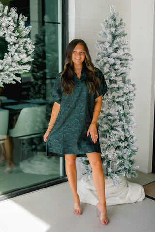 Holiday Parties Hunter Green Dress