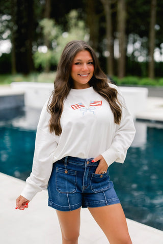 Stars, Stripes, & Bows Sweatshirt - Instyle Boutique