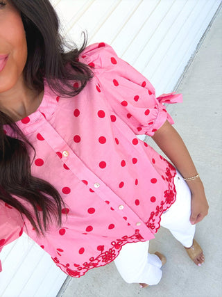 Summer Sweetness Polka Dot Top - Instyle Boutique