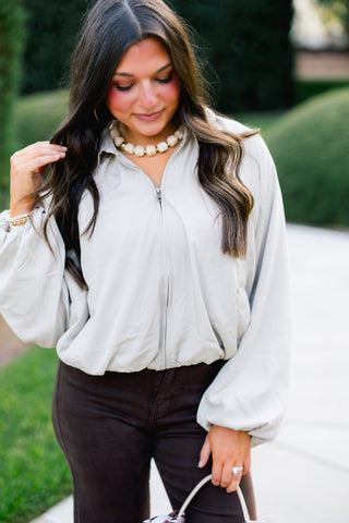 Places To Be Bone Bubble Jacket