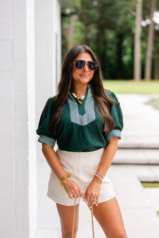 The Regatta Top – Hunter Green - Instyle Boutique