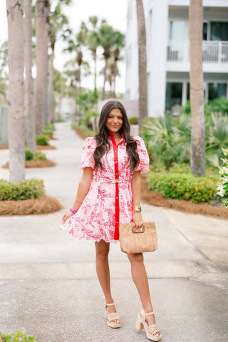 Rosette Garden Eyelet Mini Dress - Instyle Boutique