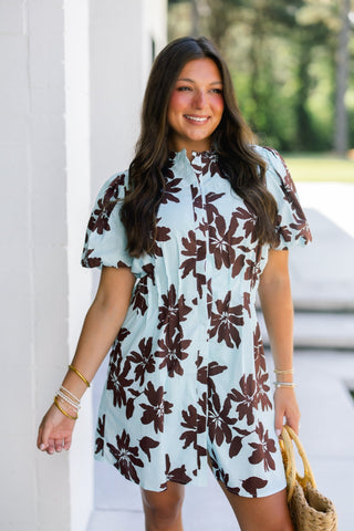 Cocoa Blue Blossom Dress - Instyle Boutique