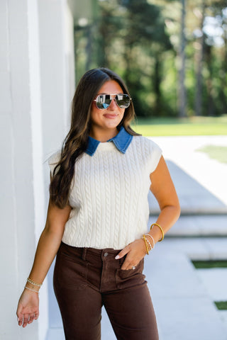 Forever Chic Cable Knit Sweater Top - Instyle Boutique